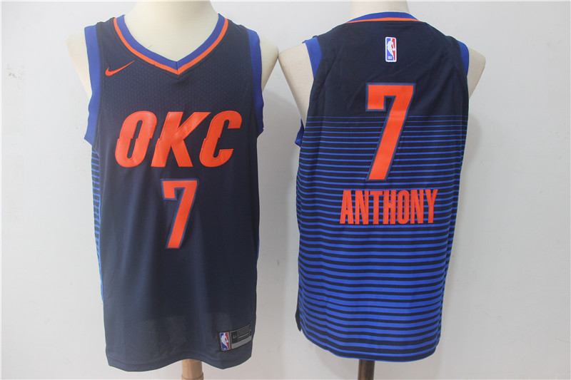 Men Oklahoma City Thunder #7 Anthony Blue OKC NBA Jerseys->los angeles lakers->NBA Jersey